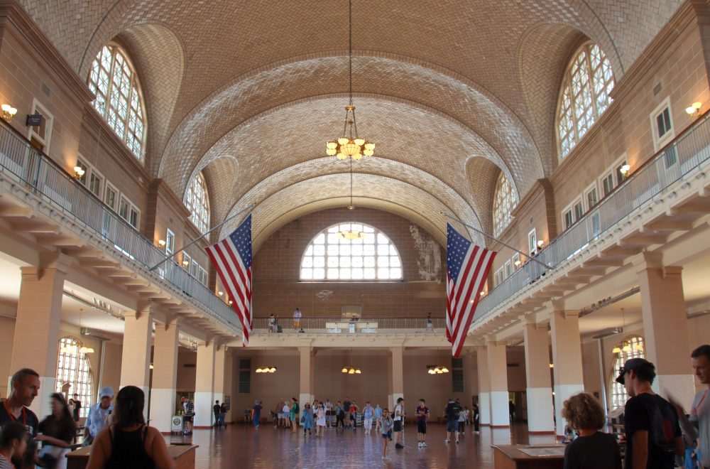 Inside Ellis Island during daytime on Statue of Liberty tour