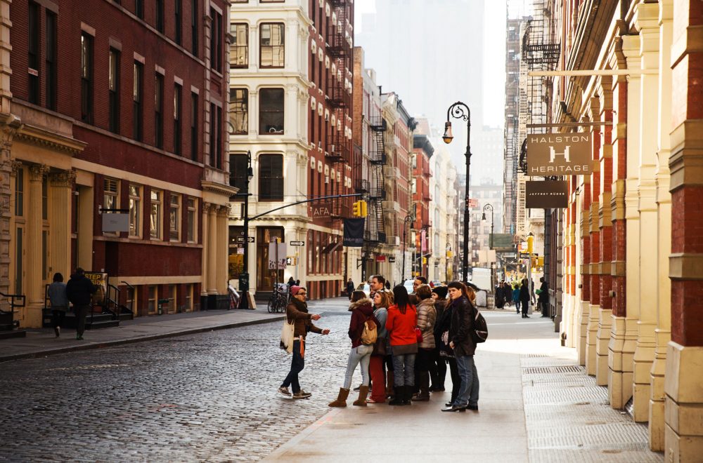 tour group in SoHo