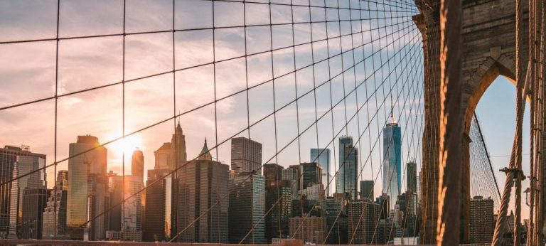 Brooklyn Bridge with NYC skyline