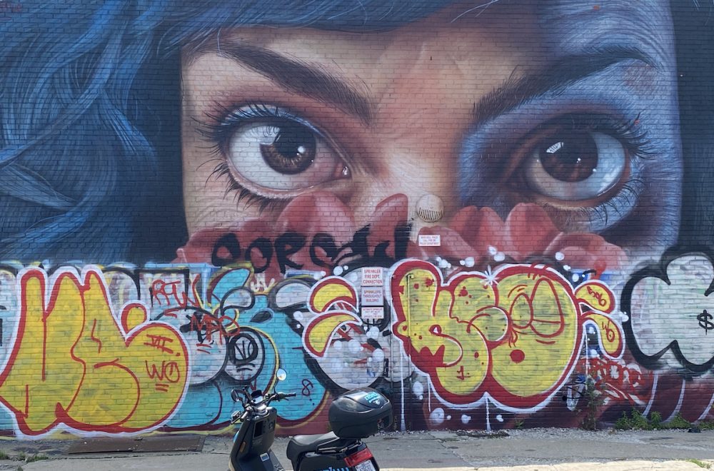 Bushwick Art eyes on scooter mural