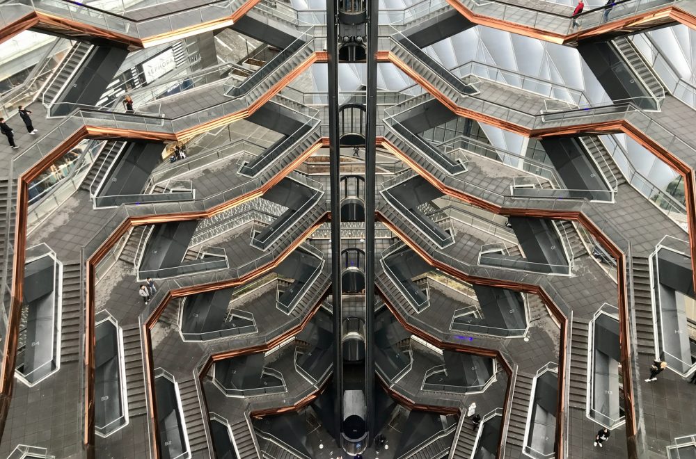 Interlocking stairways of Vessel NYC