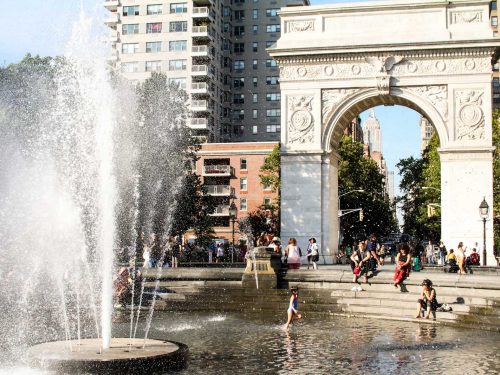 The arch in Washington Square Park