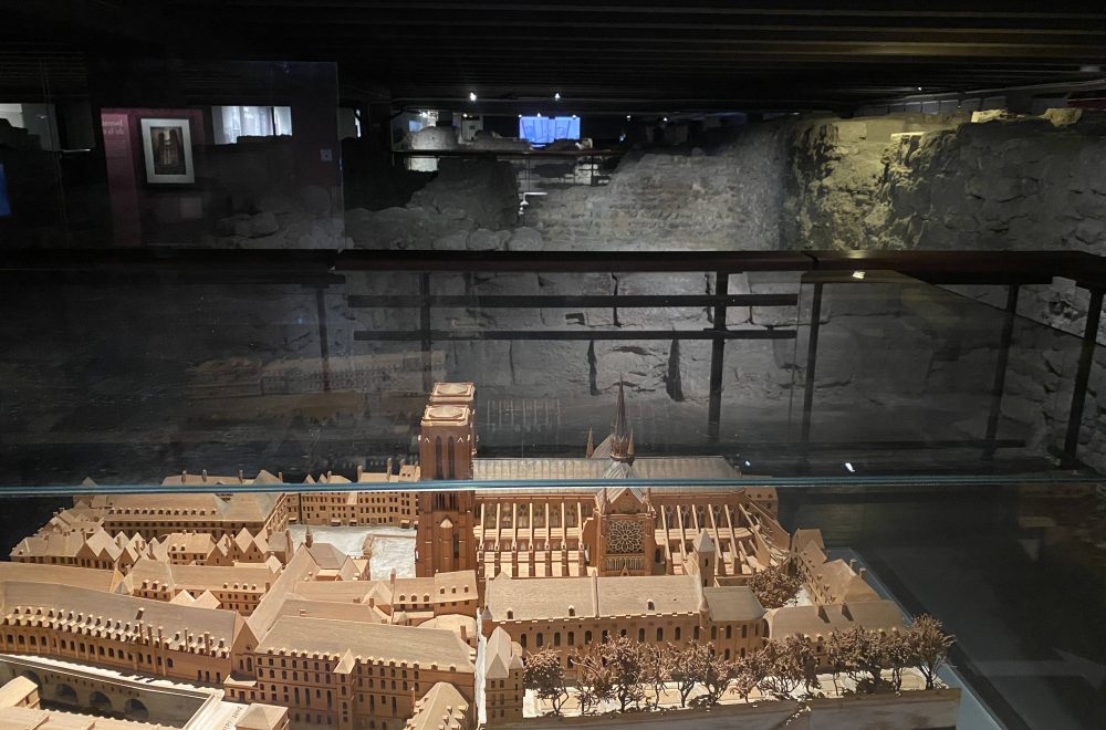 Crypt display shown near Notre Dame in Paris (1)