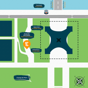 Eiffel Tower tour meeting point map