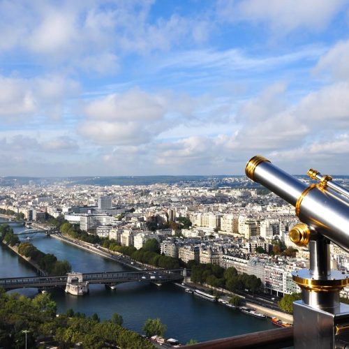 viewpoint from the Eiffel Tower on a guided tour