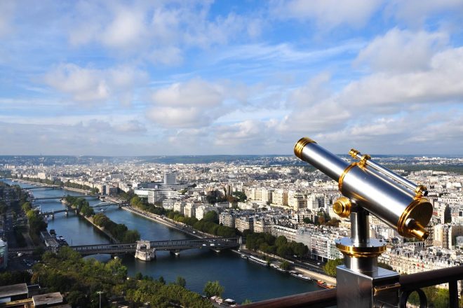 viewpoint from the Eiffel Tower on a guided tour