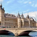 Conciergerie from the Bridge on the Seine in Paris