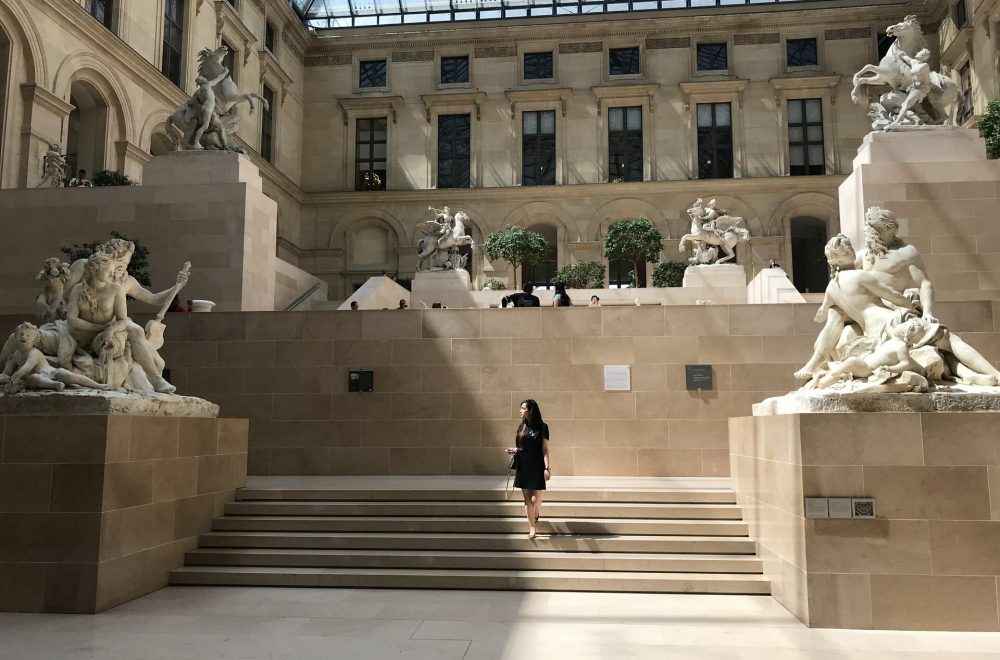 interior of the louvre for a self-guided tour