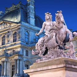 louis xiv monument outside the Louvre