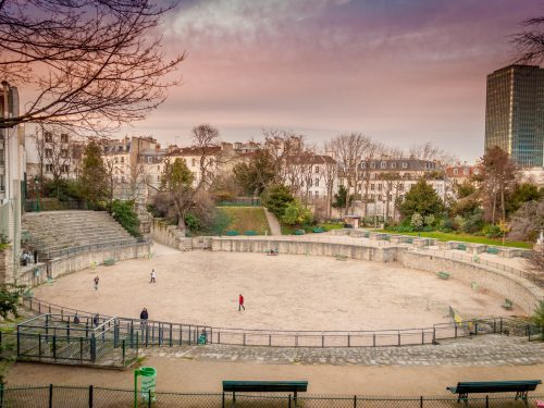 Arenes de Lutece in Latin Quarter of Paris