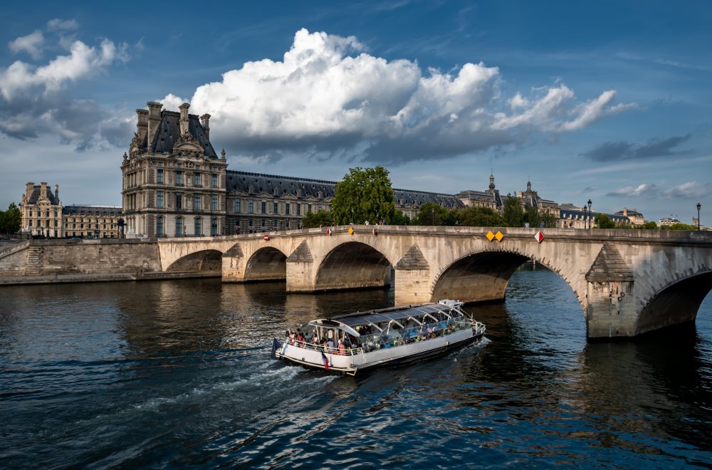 Boat on the Seine river by the Pont Royal (1)
