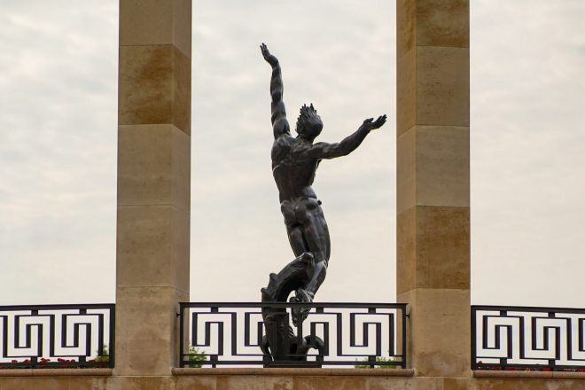 sculpture in honor of D-Day