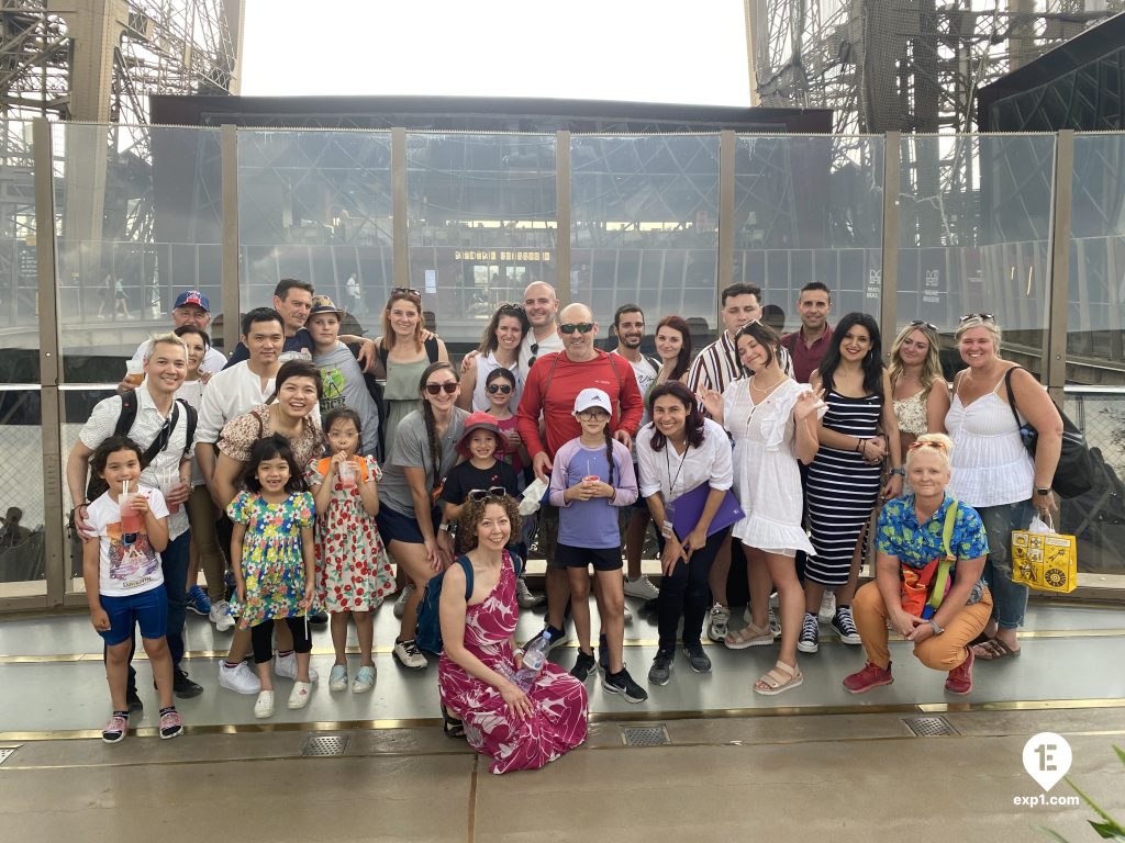 Group photo Eiffel Tower Guided Climb by Stairs on 17 June 2023 with Melanie