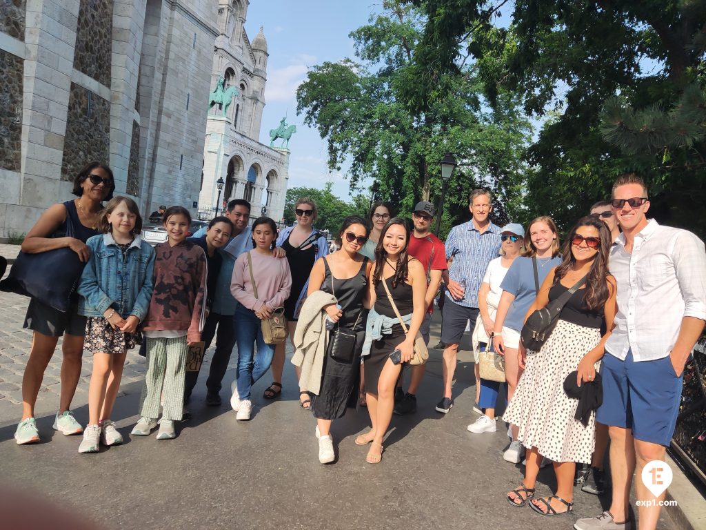 Group photo Montmartre Walking Tour on 3 July 2023 with Monika