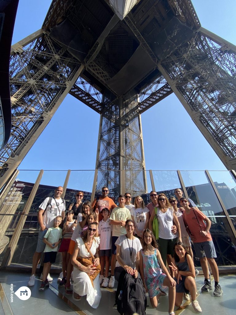 Group photo Eiffel Tower Guided Climb by Stairs on Jul 10, 2023 with Melanie