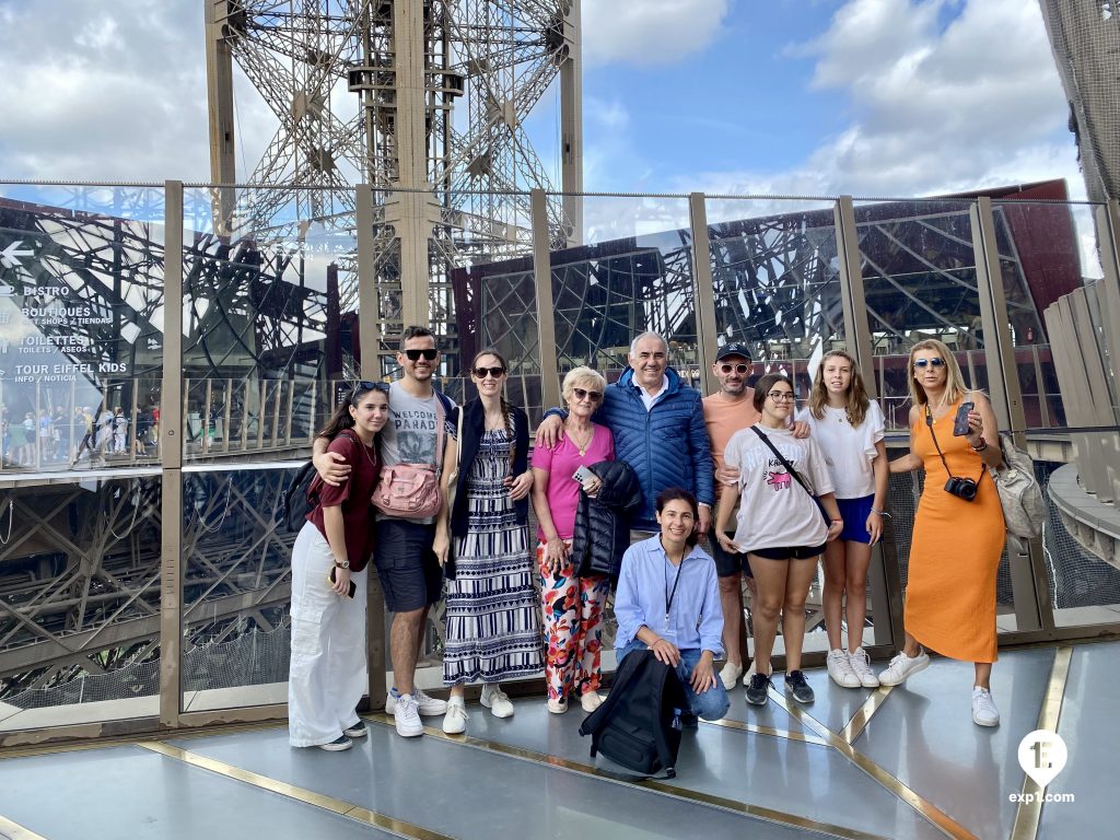 Group photo Eiffel Tower Guided Climb by Stairs on Jul 13, 2023 with Melanie