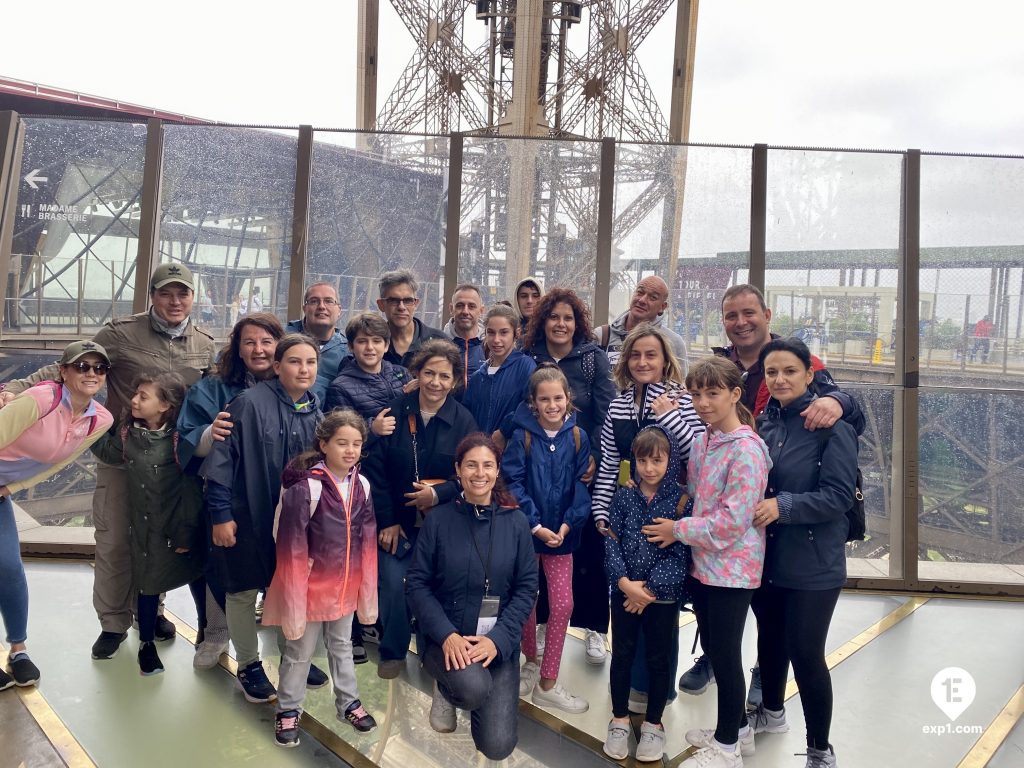 Group photo Eiffel Tower Guided Climb by Stairs on Aug 3, 2023 with Melanie
