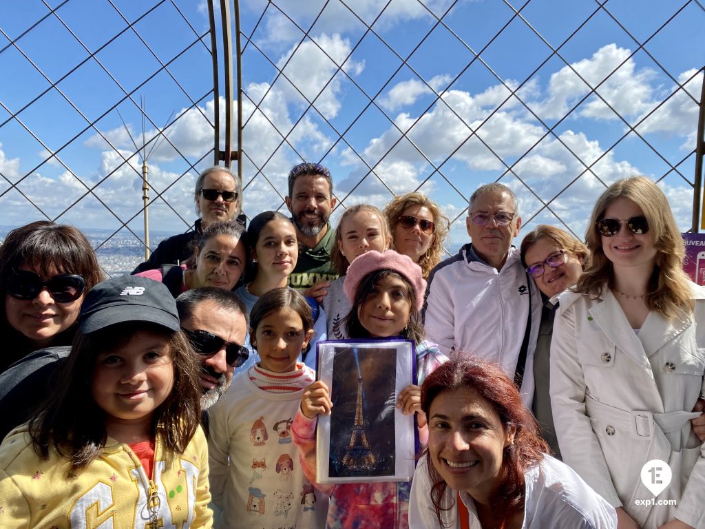 Group photo Eiffel Tower Guided Climb by Stairs on Aug 7, 2023 with Melanie