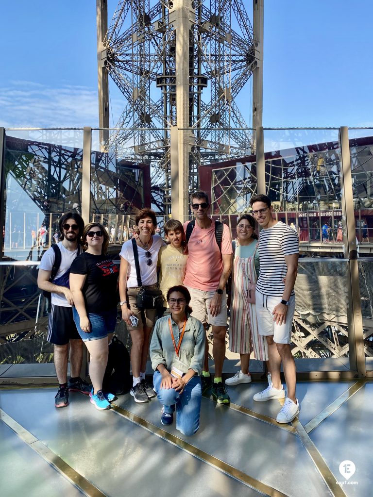 Group photo Eiffel Tower Guided Climb by Stairs on Aug 17, 2023 with Melanie