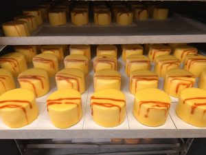 Tray of yellow desserts