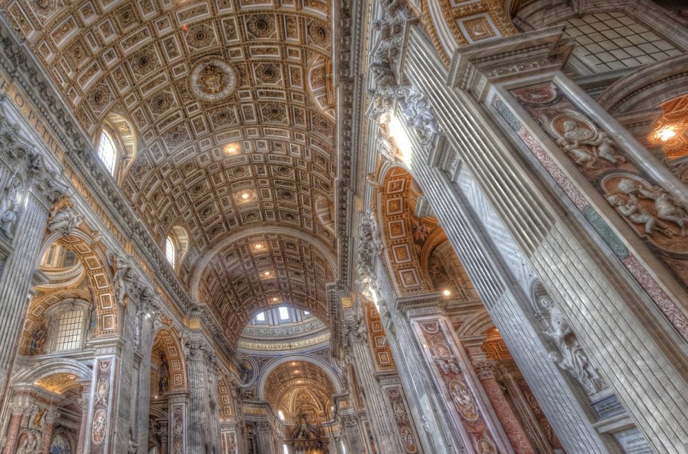 Gilded ceiling in Vatican