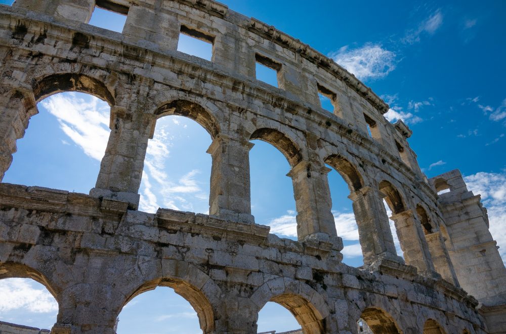 Closeup of the Roman Colosseum