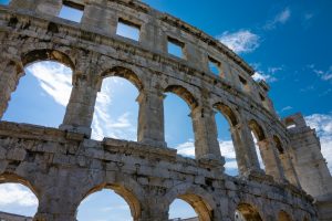 Closeup of the Roman Colosseum