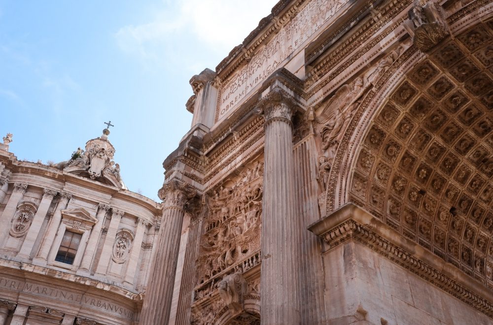 Detail of the Arch of Septimius Severus in the Roman Forum