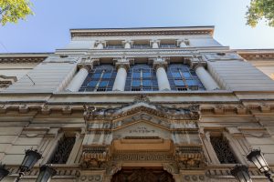 Façade of the Jewish synagogue in Rome
