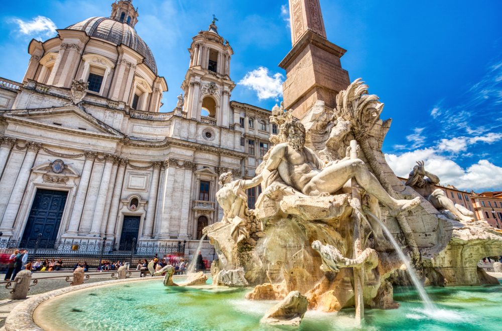 Piazza Navona fountain in Rome