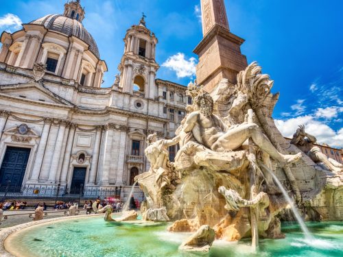 Piazza Navona fountain in Rome