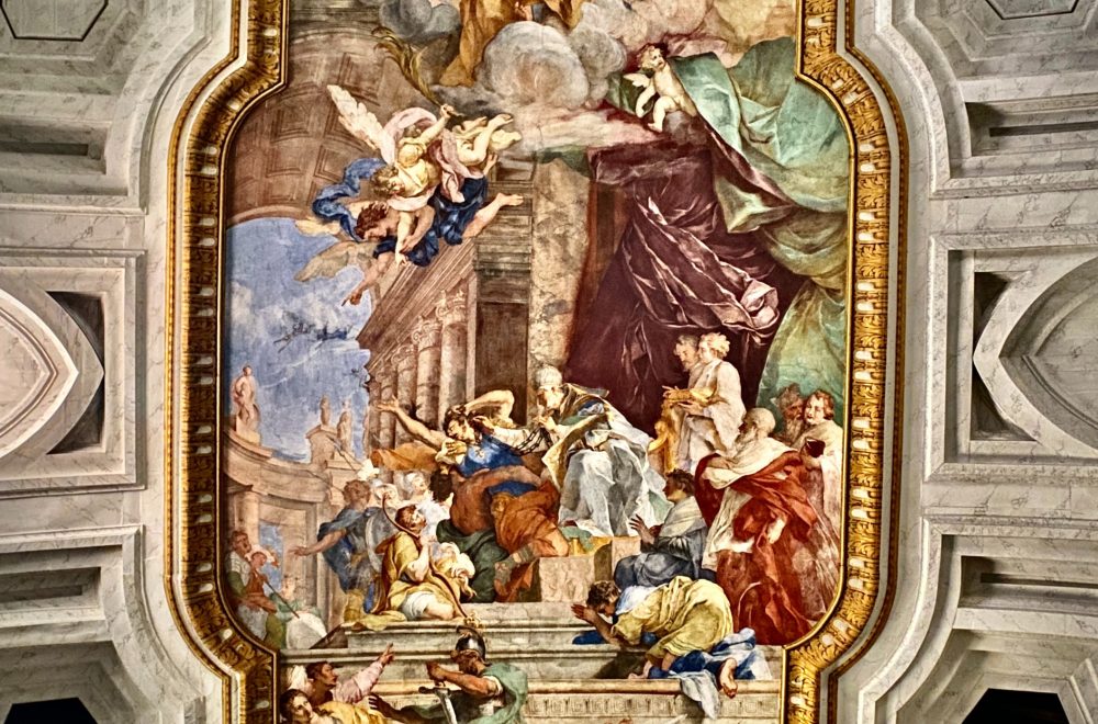 Fresco ceiling inside St. Peter’s Basilica by Giovanni Battista Parodi (1)