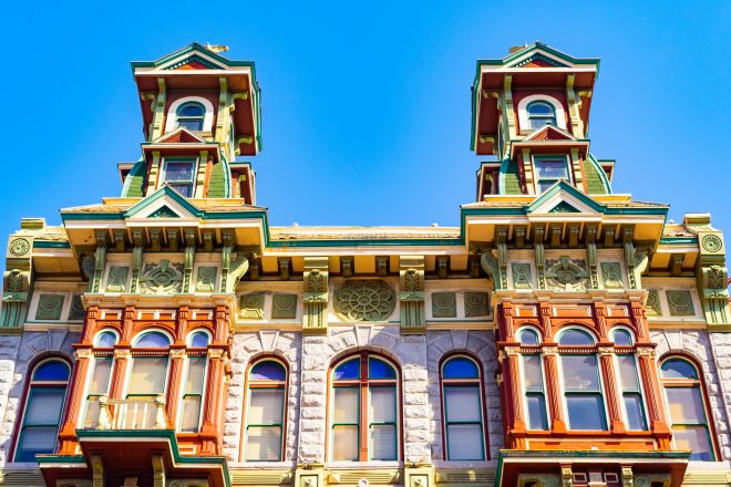 Colorful building in the Gaslamp Quarter of San Diego