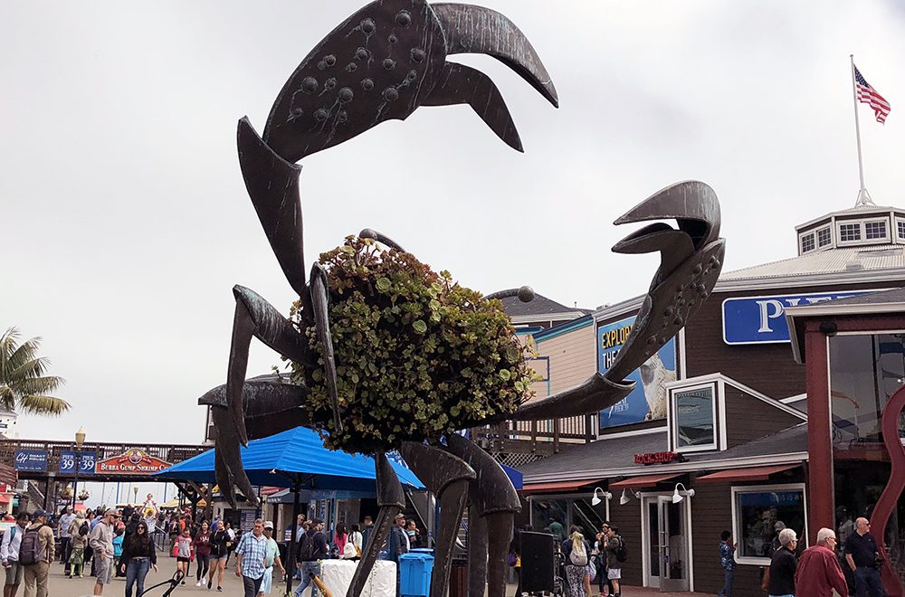 Pier 39 Crab Sculpture in SF