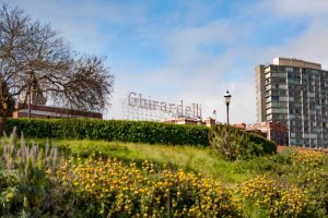 ghirardelli square sign view