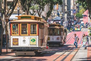 Cable car in San Francisco