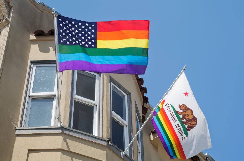 Pride flags in the Castro District of SF
