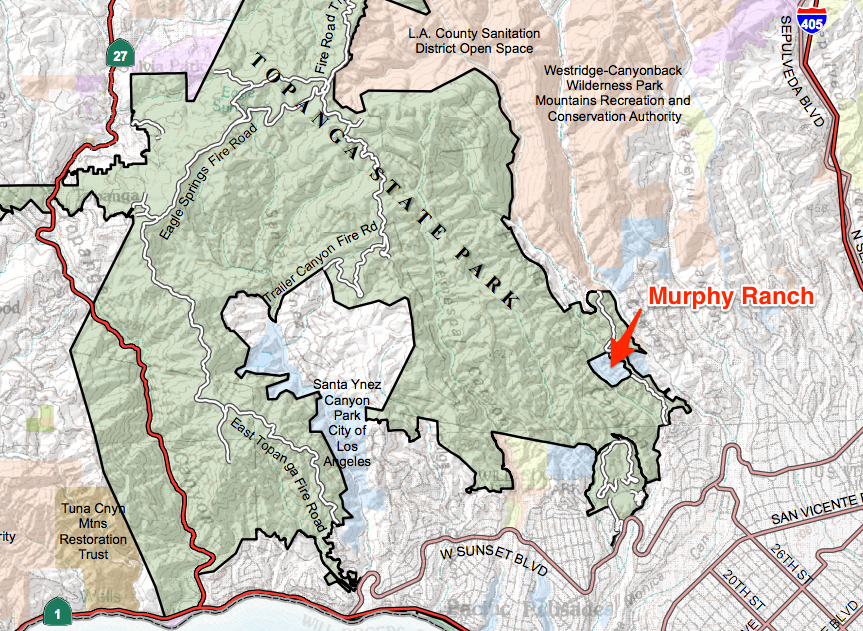 Murphy Ranch Stairs Pacific Palisades Map