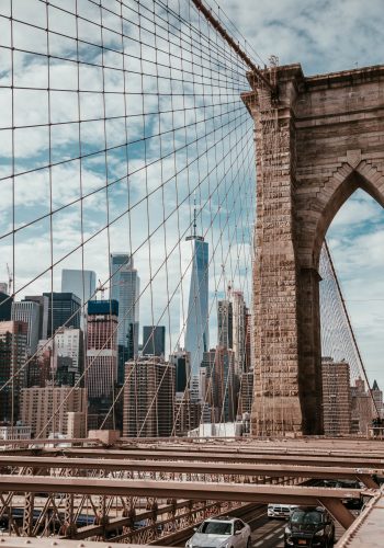 Shot of New York from Manhattan bridge