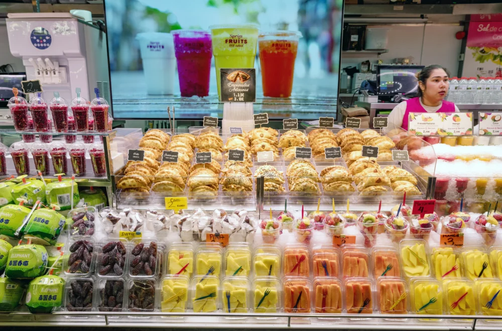 Spanish pastries and fruit on Barcelona Markets Tour