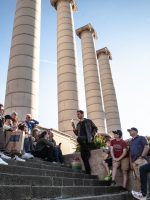 Barcelona guided tour with guests at Montjuic