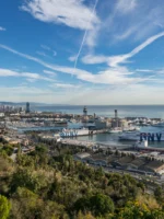 View of sea from Montjuic