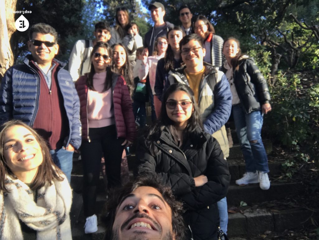 Group photo Montjuic Tour on 17 December 2022 with Carlos