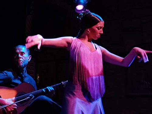 Close Up of Flamenco Dancer in Barcelona