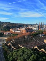 view of montjuic from the columbus monument