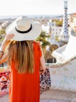 Woman traveling in Barcelona