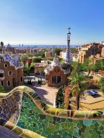 Aerial view of Park Güell buildings