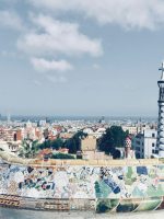 Panorama of Park Güell in Barcelona
