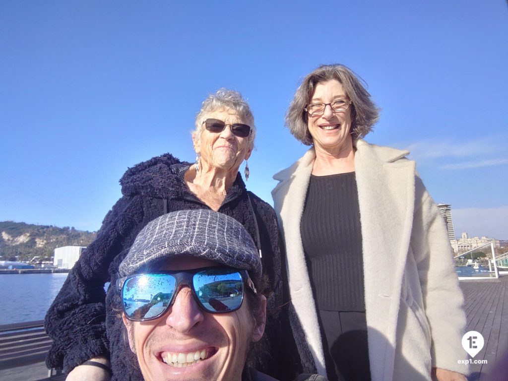 Group photo Barcelona Port and Sea Walking Tour With Columbus Monument on Mar 2, 2024 with Nicholas