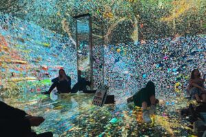 People in Gaudi Cube experience in Casa Batllo in Barcelona
